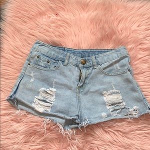 Denim shorts